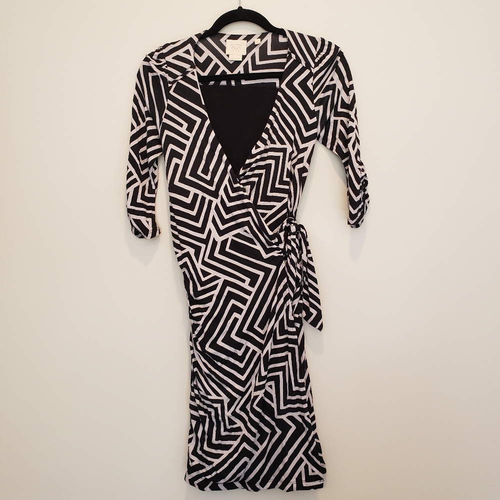 Anthropologie Vanessa Virginia Lena semi faux wrap dress Size XS